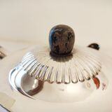 Silver metal alcohol stove