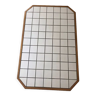 Vintage table 80/90 wood white tiles