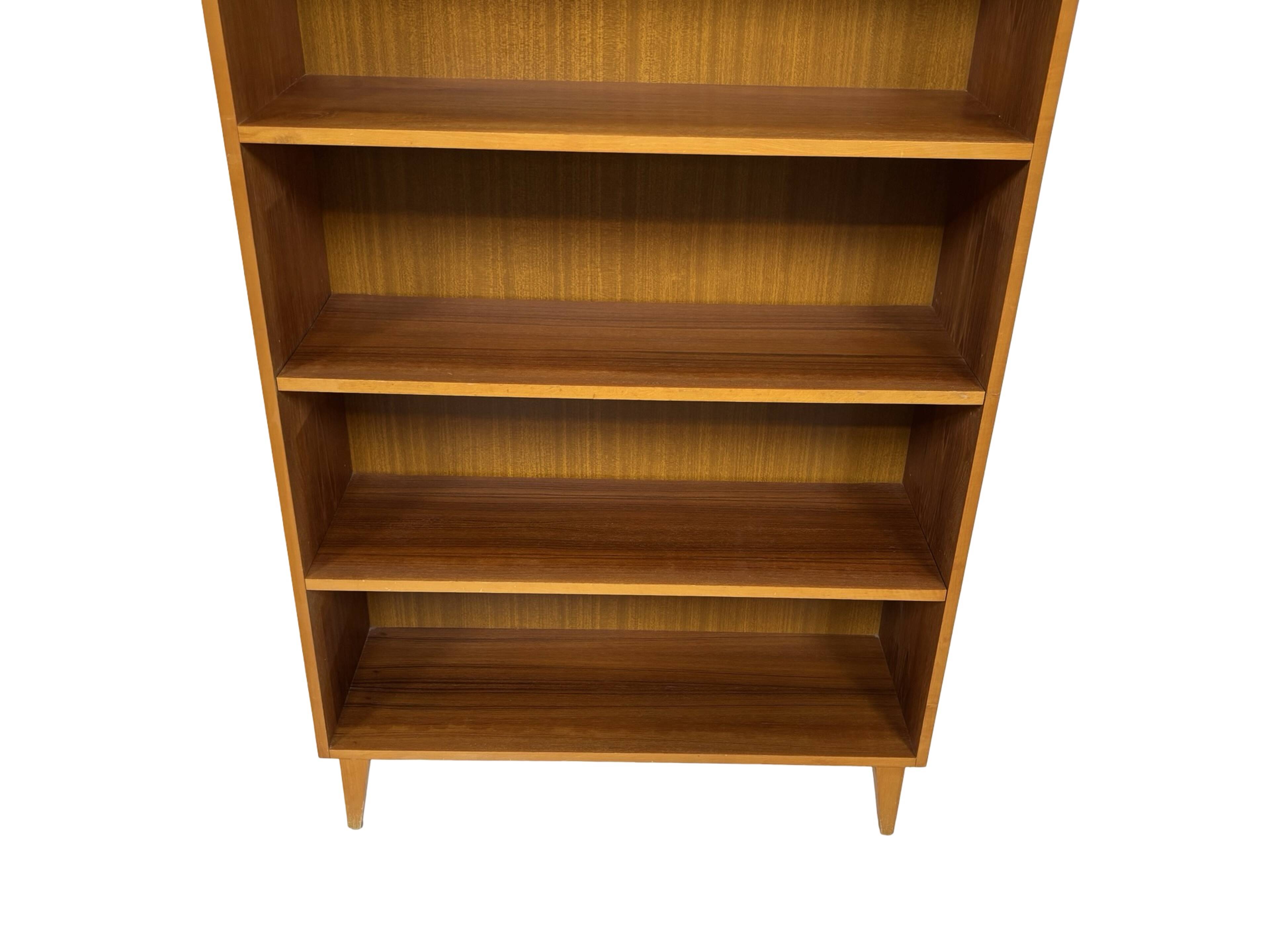 Large vintage teak bookcase, Danish design, 1960s