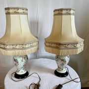 Pair of vintage porcelain lamps