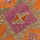 Orange & Pink Oushak Runner Rug, 103x325Cm