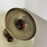 Modernist brass and glass Ceiling Flushmount Light, Italy 1950s