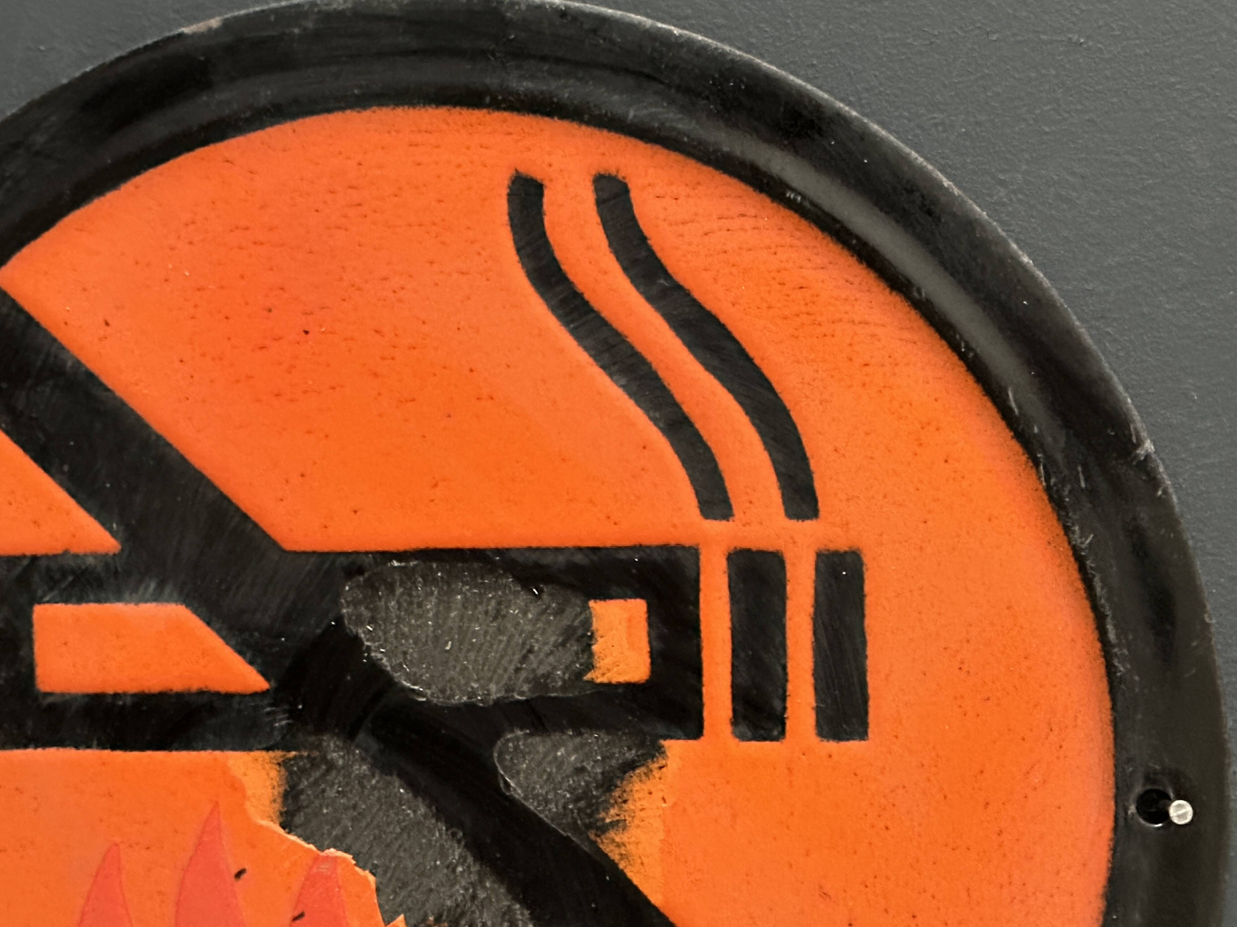 Plaque avertissement vintage