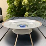 Set of 2 heel plates and one compote dish art deco, Boch La Louvière