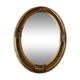 Grand miroir oval en stuc doré vintage