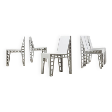 Ensemble très rare de 6 chaises en alu par Richard Hutten pour Hidden Netherlands 2000