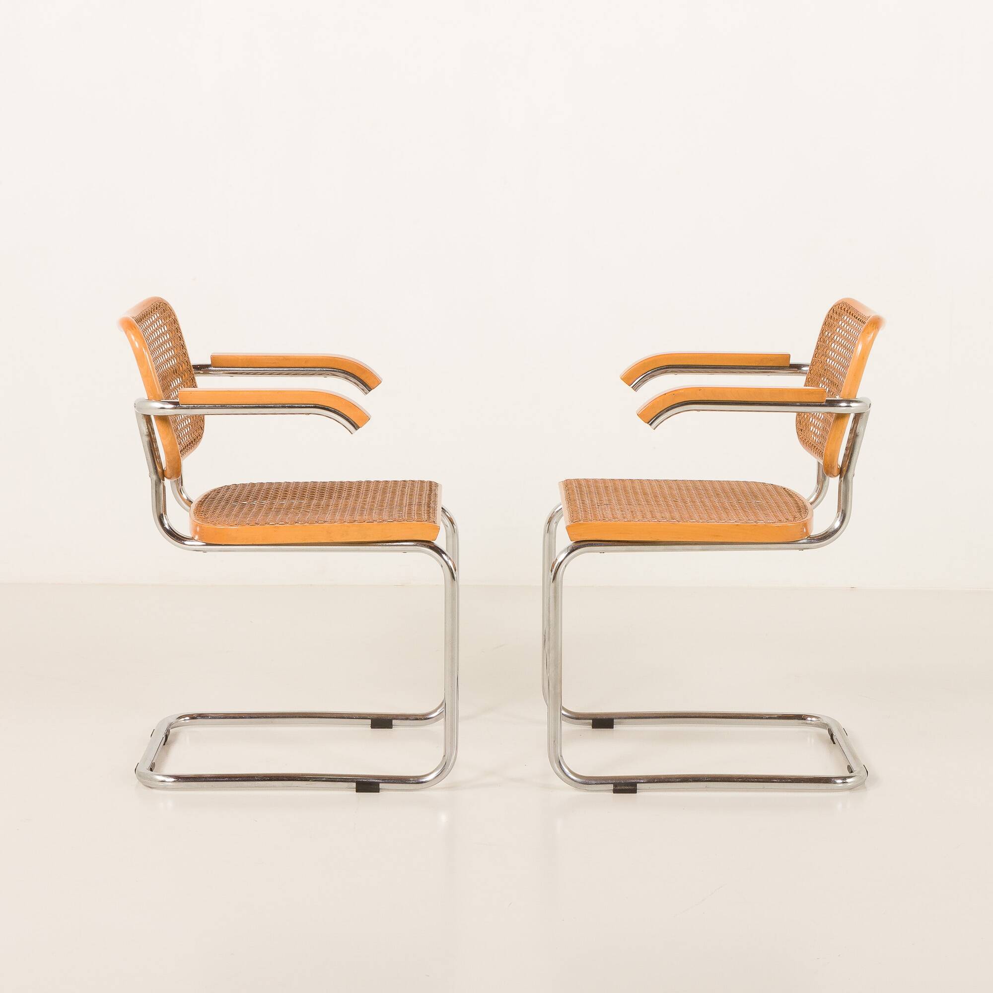 Pair of Italian vintage Ceska chairs by Gavina, 1960s
