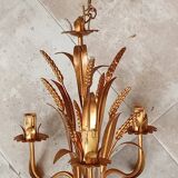 Vintage chandelier wheat sheaf gold metal