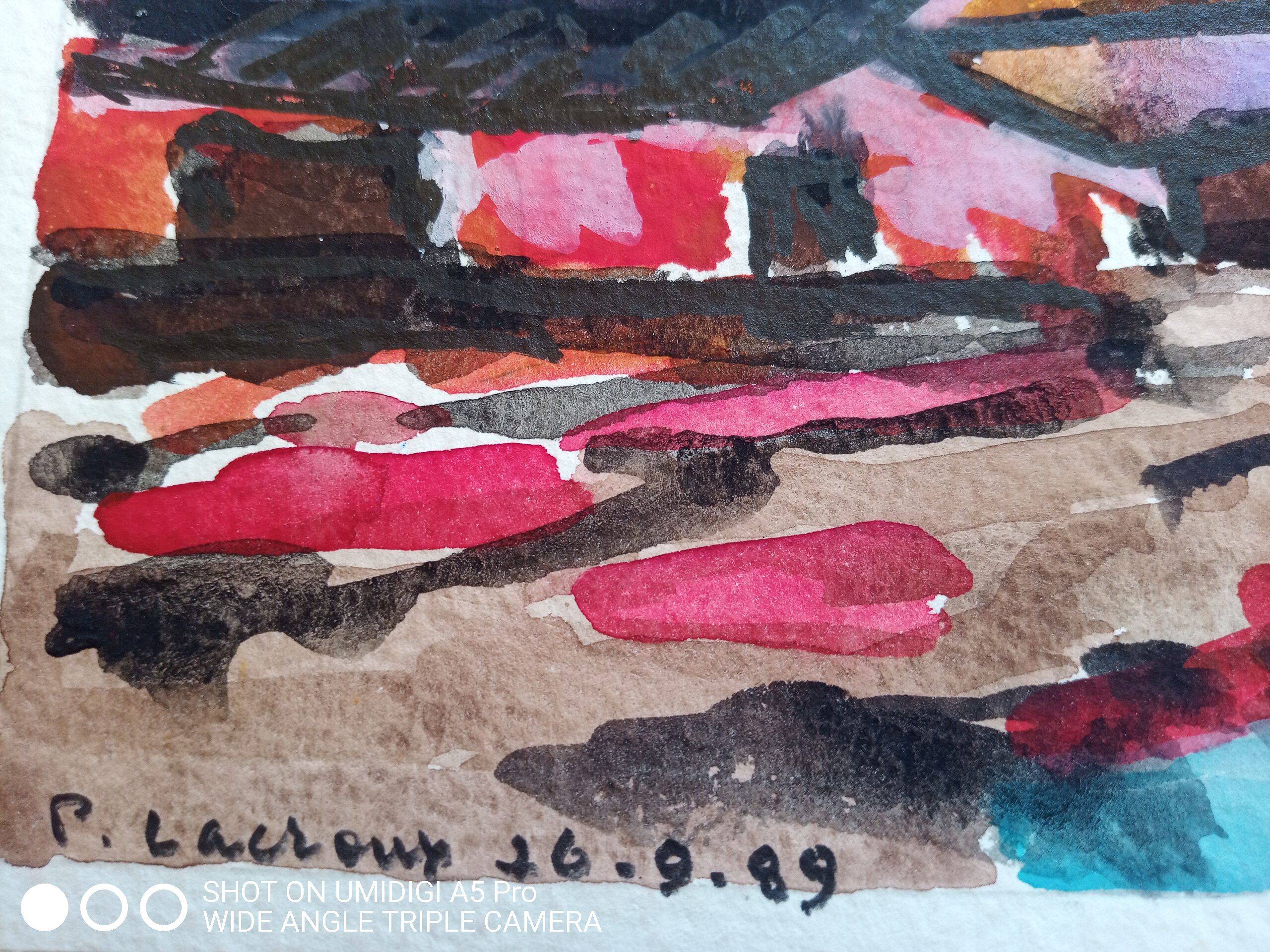 Pierre Lacroux (1909-1993) Gouache on paper 24 x 32 cm - from 1989 - (283)
