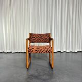 Set of 4 Scandinavian teak sled chairs