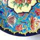 enamel plate, signed LONGWY, Flowers, model "Peonies"