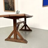 19th century brutalist oak table