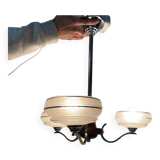 Chandelier 3 burners glass of Clichy