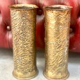 Pair of copper vases - shells 1914-18 - German - trench art