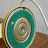 East germany vintage yellow table lamp by veb narva leuchtenbau, 1960s