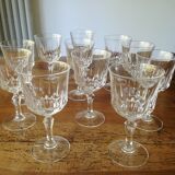 11 crystal wine glasses