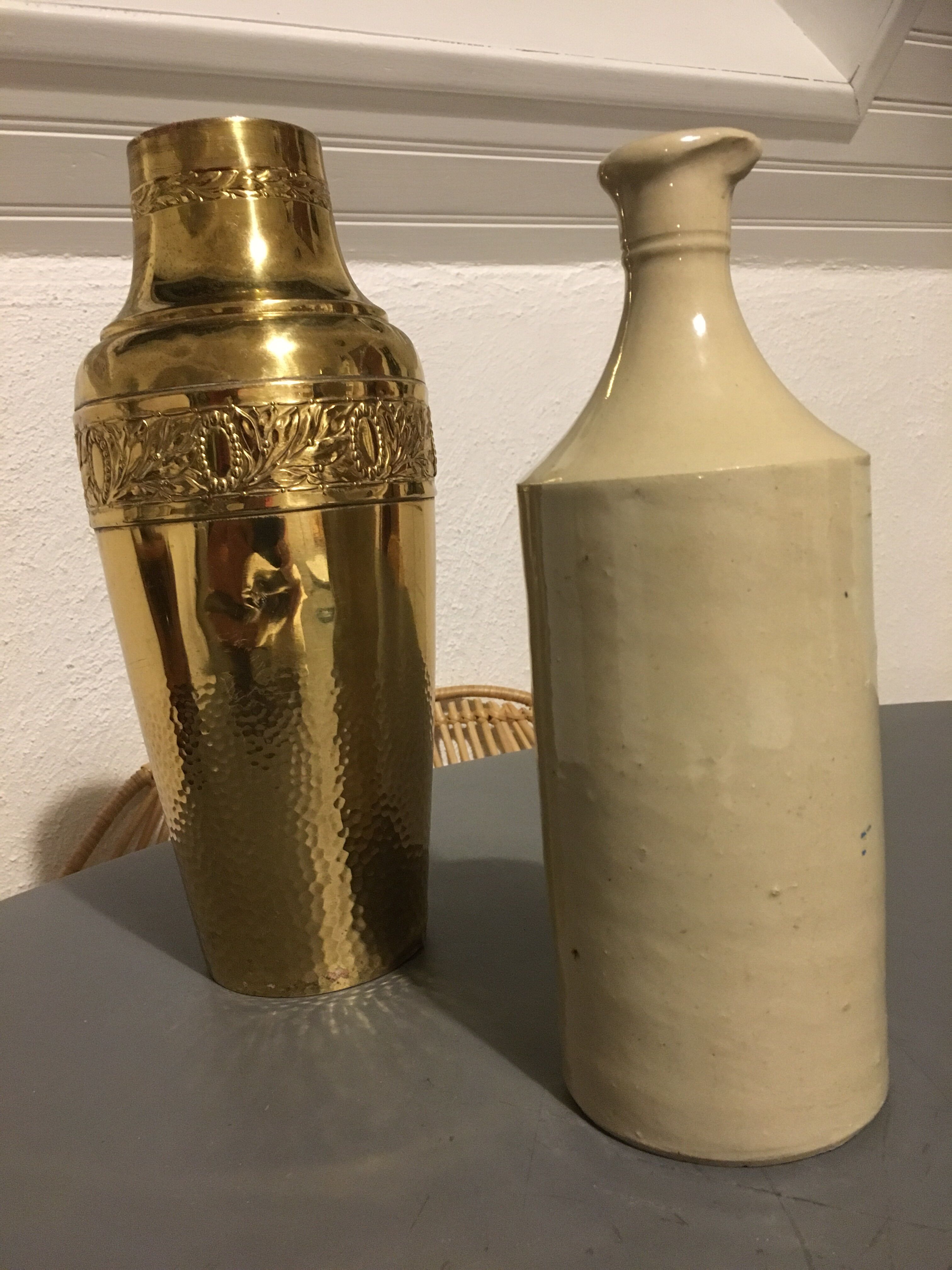 Glaze stoneware bottle signed Paul Langeron Pont-des-Vernes