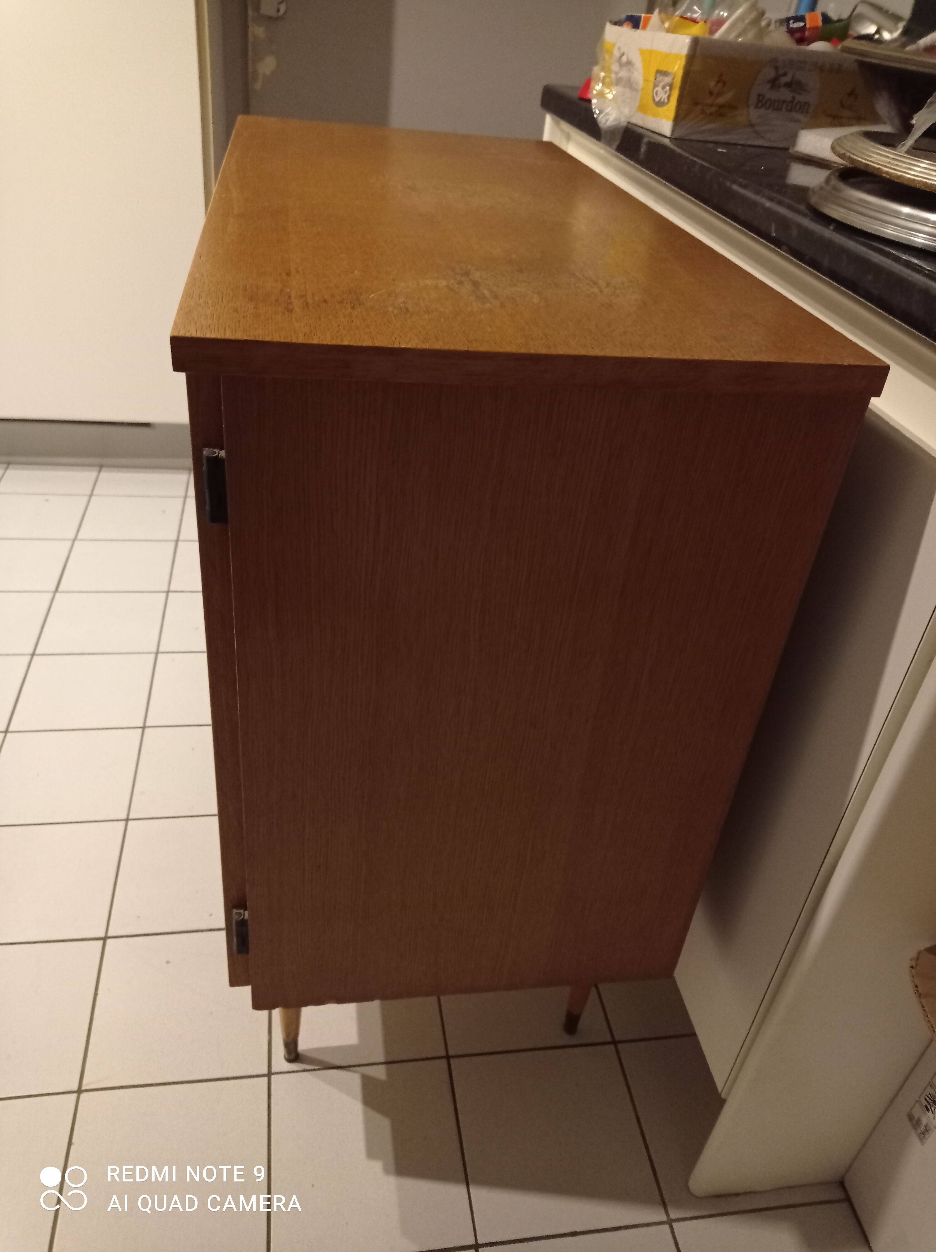 Old vintage Scandinavian chest of drawers 3 drawers and 1 compass foot holder