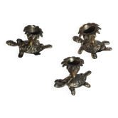 Set of candle holders palm-tortoise style