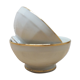 Pair white and gold bowls