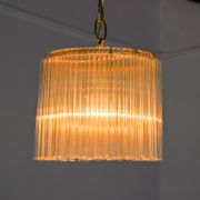 Venini pendant lamp, murano tubular glass, Italy, 1970