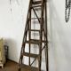 Grand escabeau en bois vintage