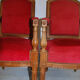 Paire de fauteuils style Louis XVI velours rouge 1900