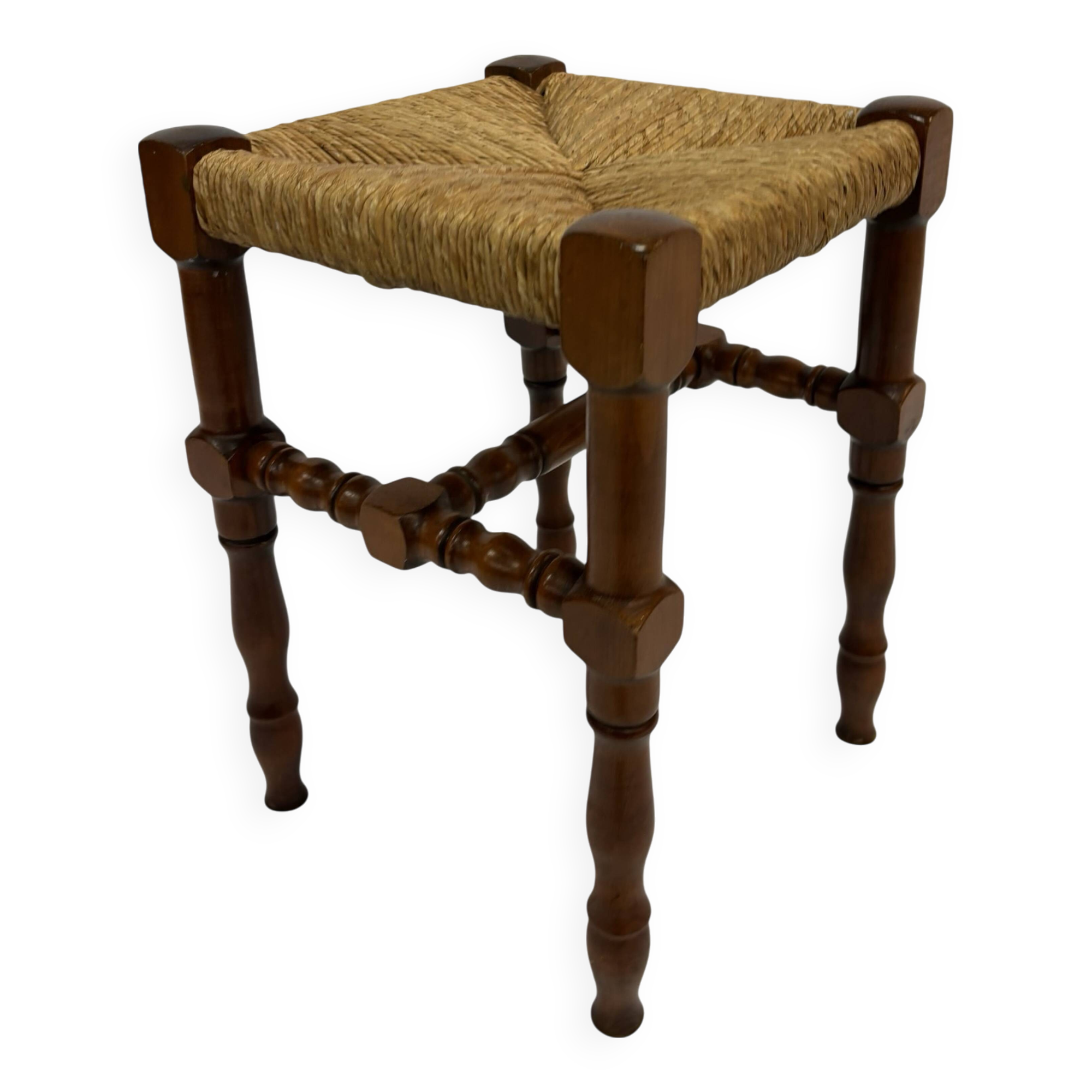 Vintage stool side table design brutalist design 60's oak