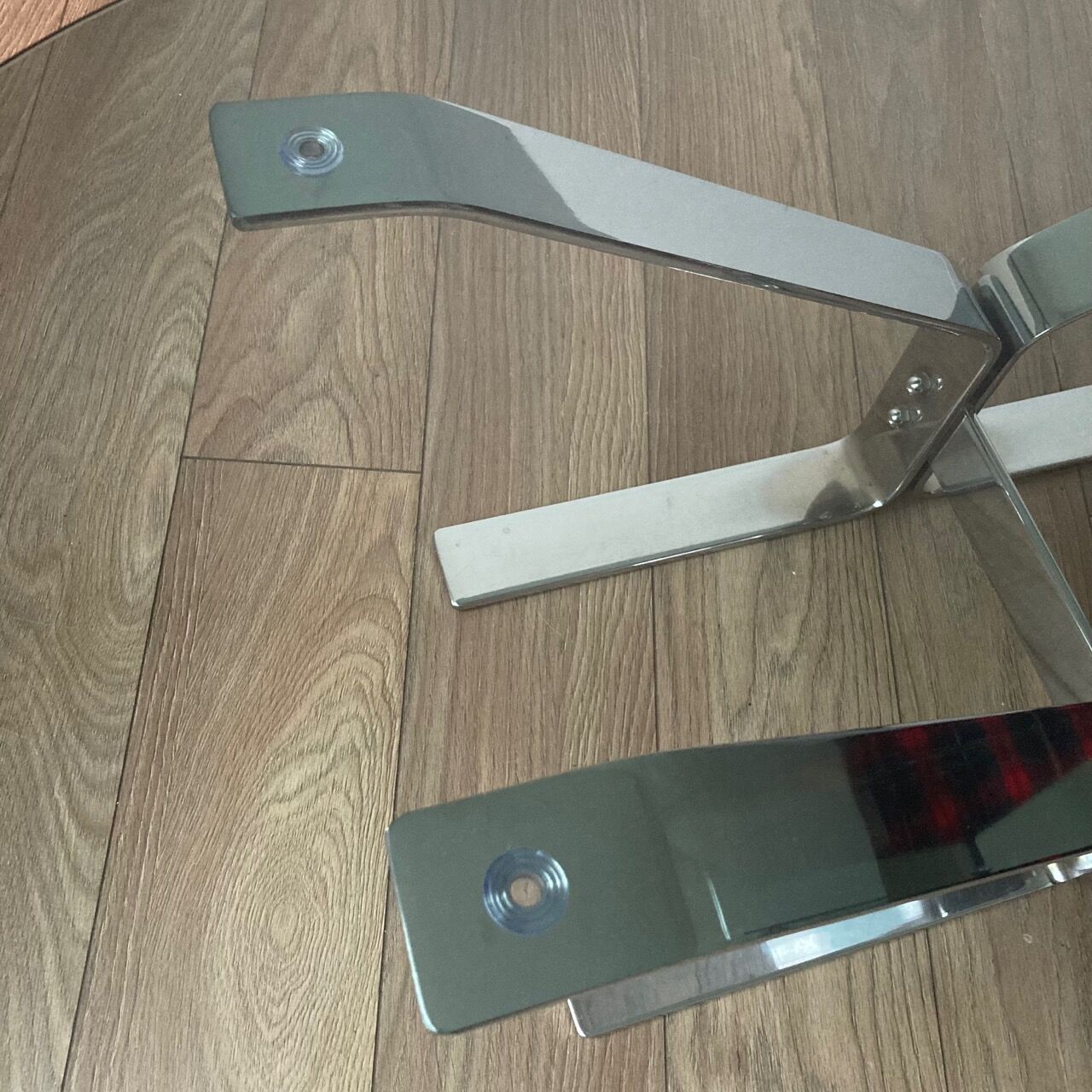 Coffee table 70s chrome and glass