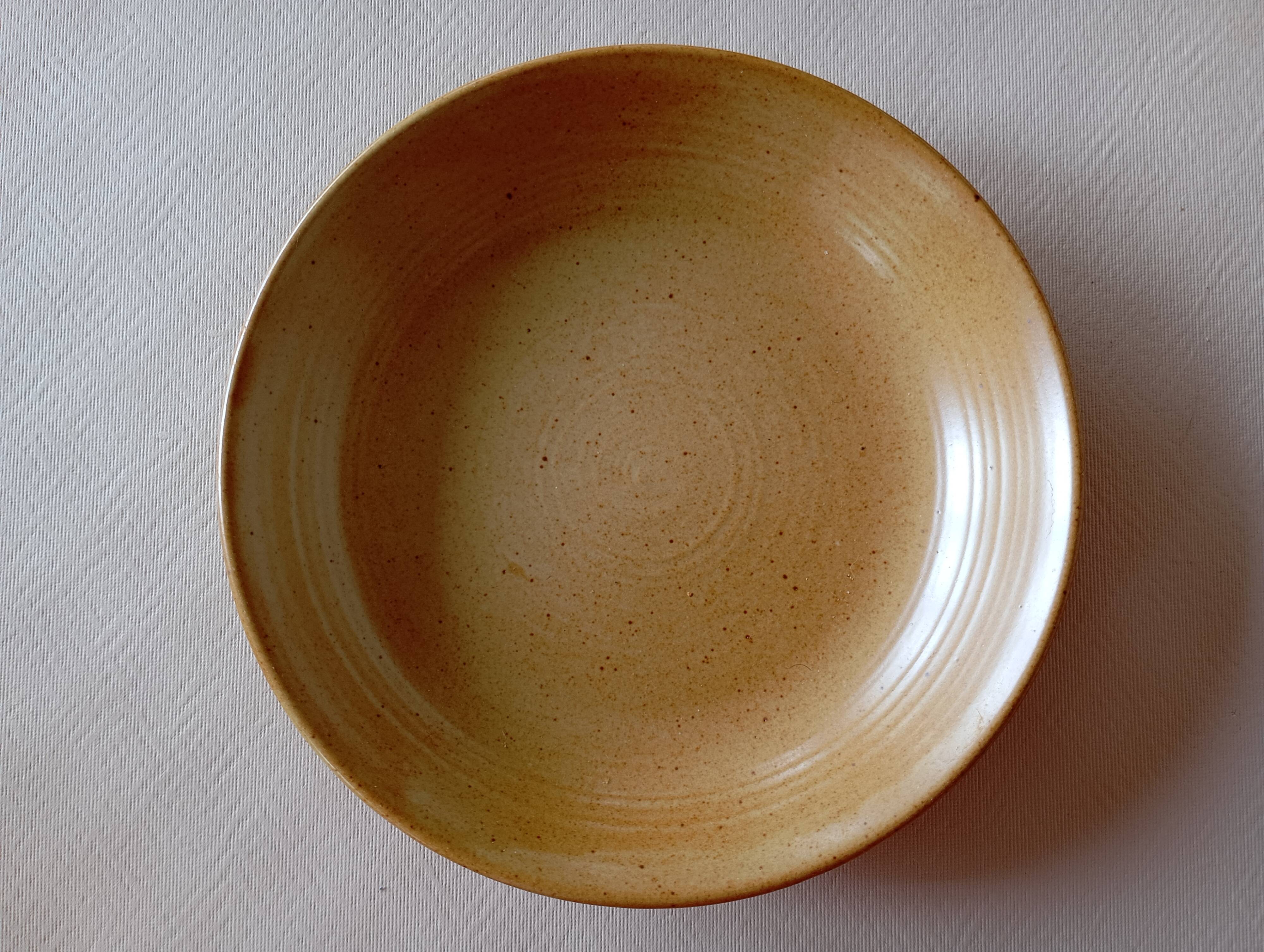 6 CNP Village stoneware skullcap plates