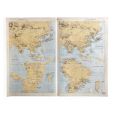 Old industrial map of Asia, Africa & South America