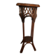 Woven wood and rattan plant stand