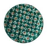 Green and red enamelled ceramic plate Robert Picault Vallauris 1960