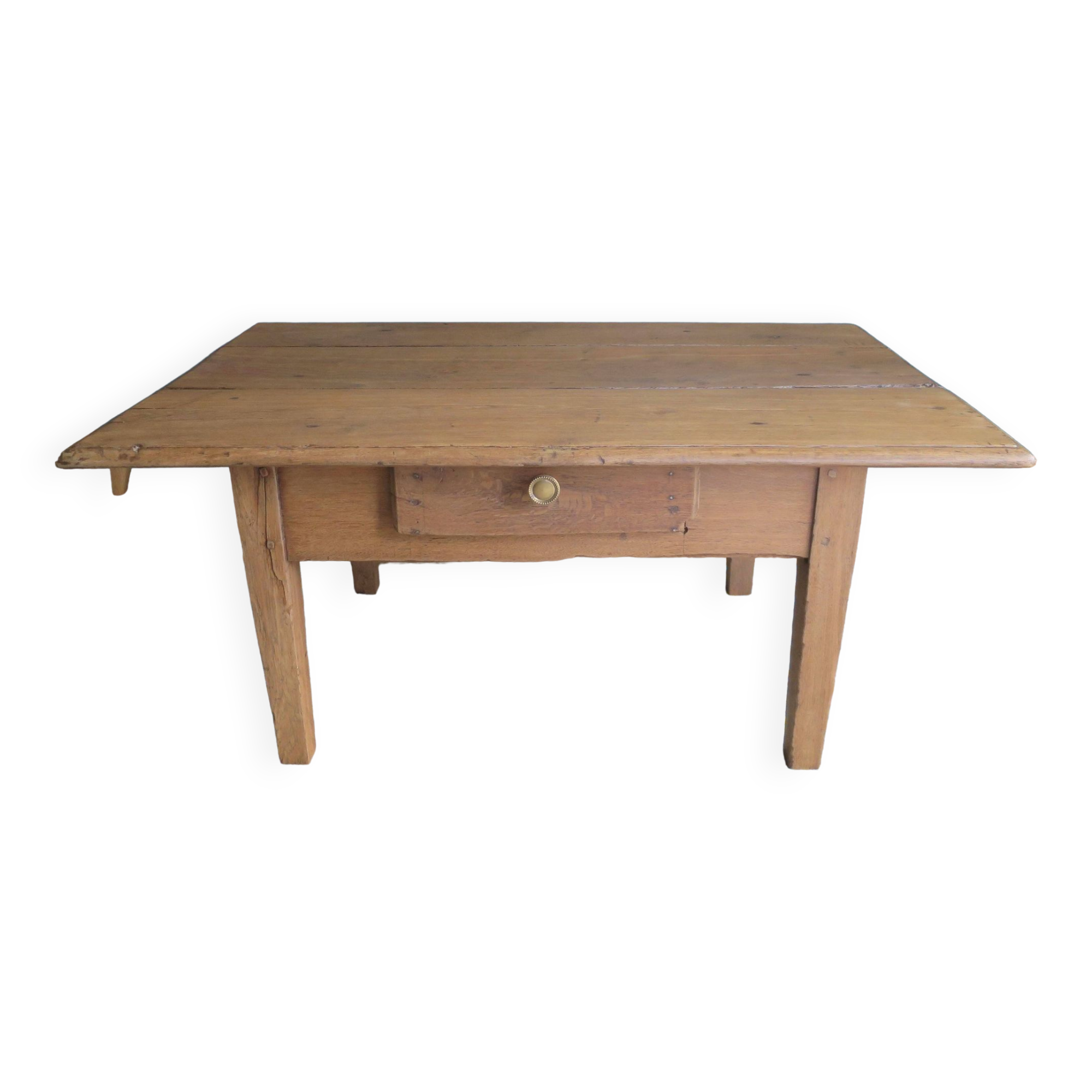 farmhouse coffee table with one solid wood drawer