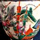 Pair of large ceramic vases from Nanking, China, Asian decor.