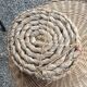 70s pouf in braided rush.