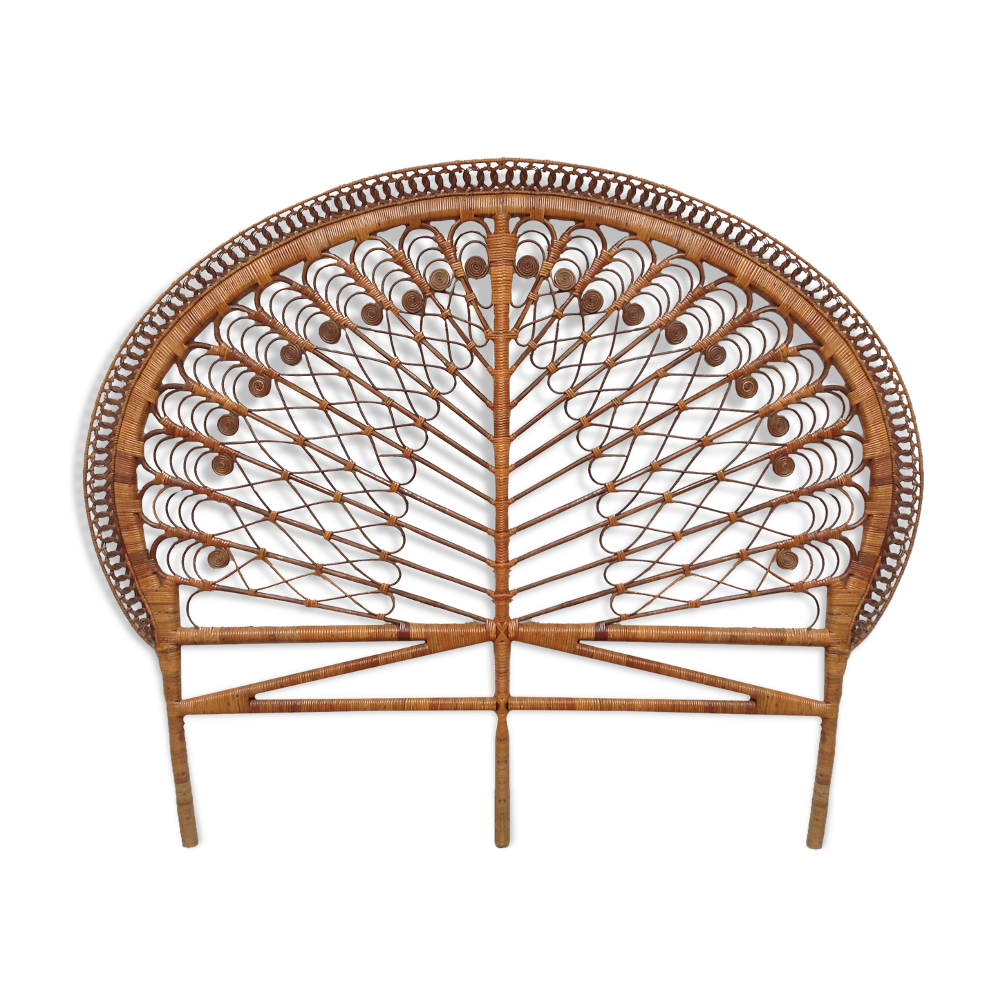 Vintage rattan headbed