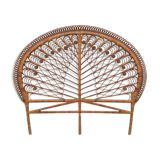 Tête de lit en rotin vintage