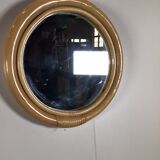rattan round mirror