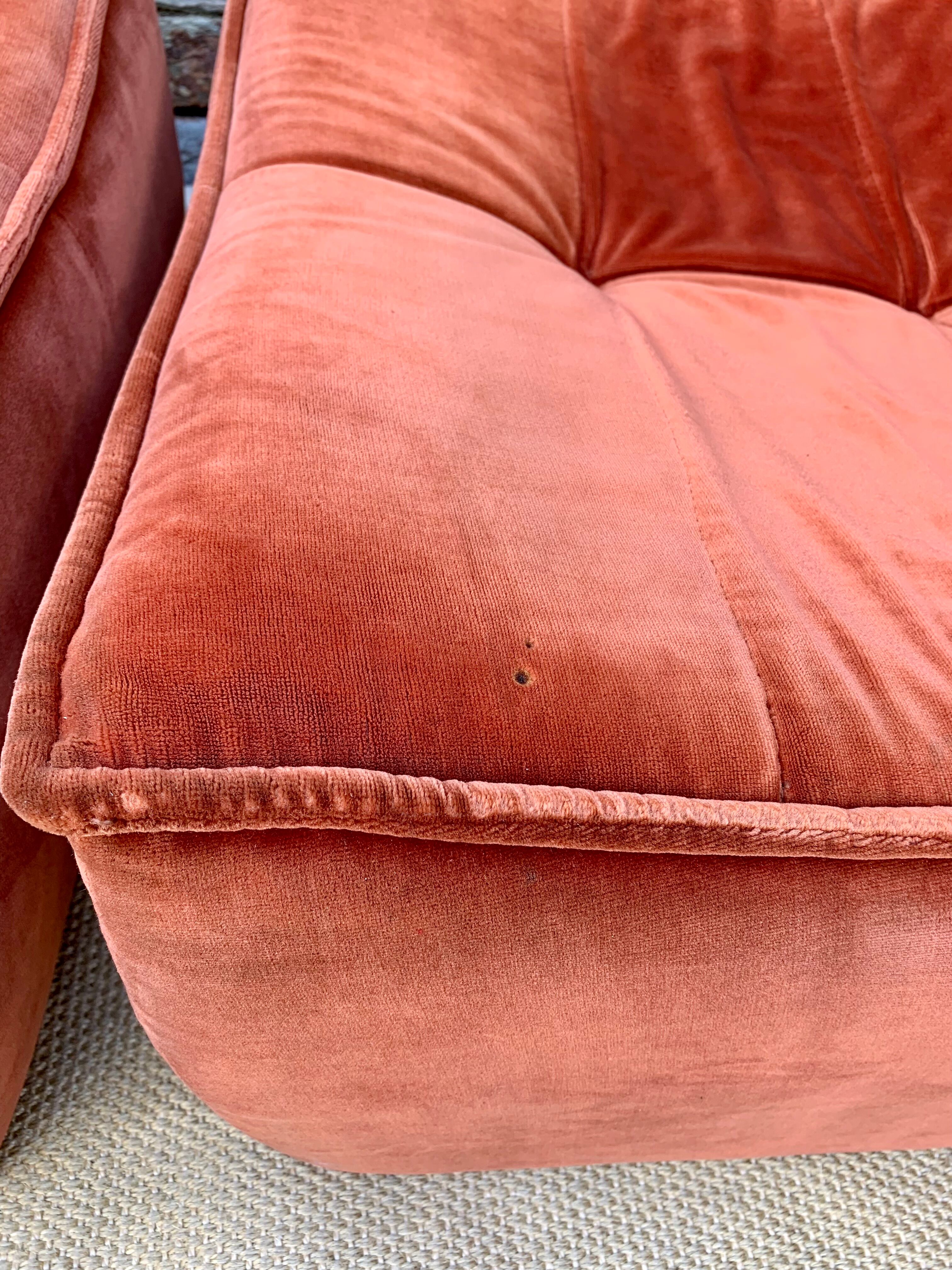 Pair of 70s velvet heaters