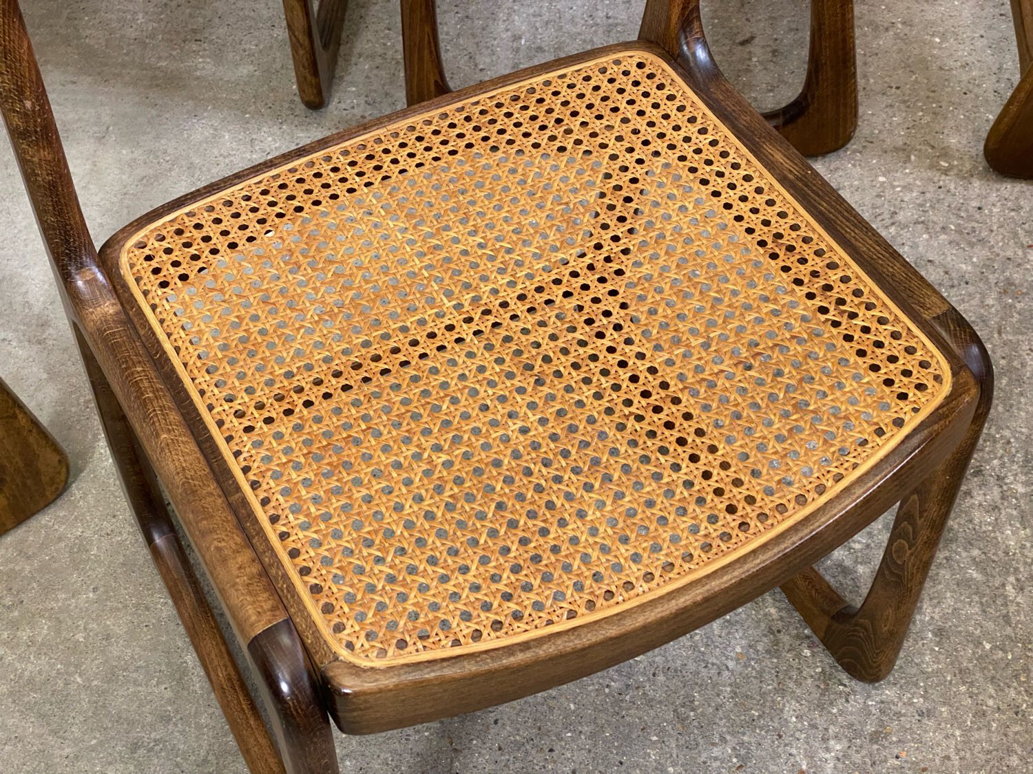 6 baumann cans sleigh chairs