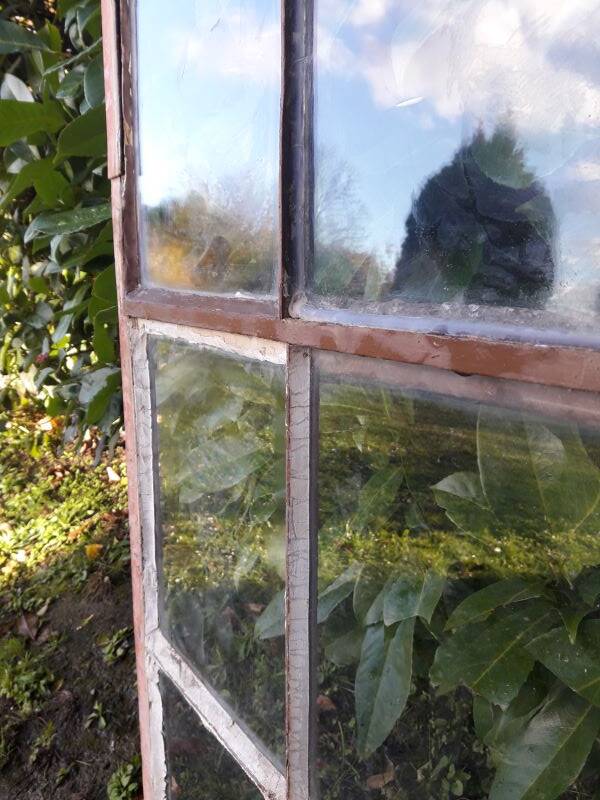 W84xH137.5 industrial curved metal glass frame window