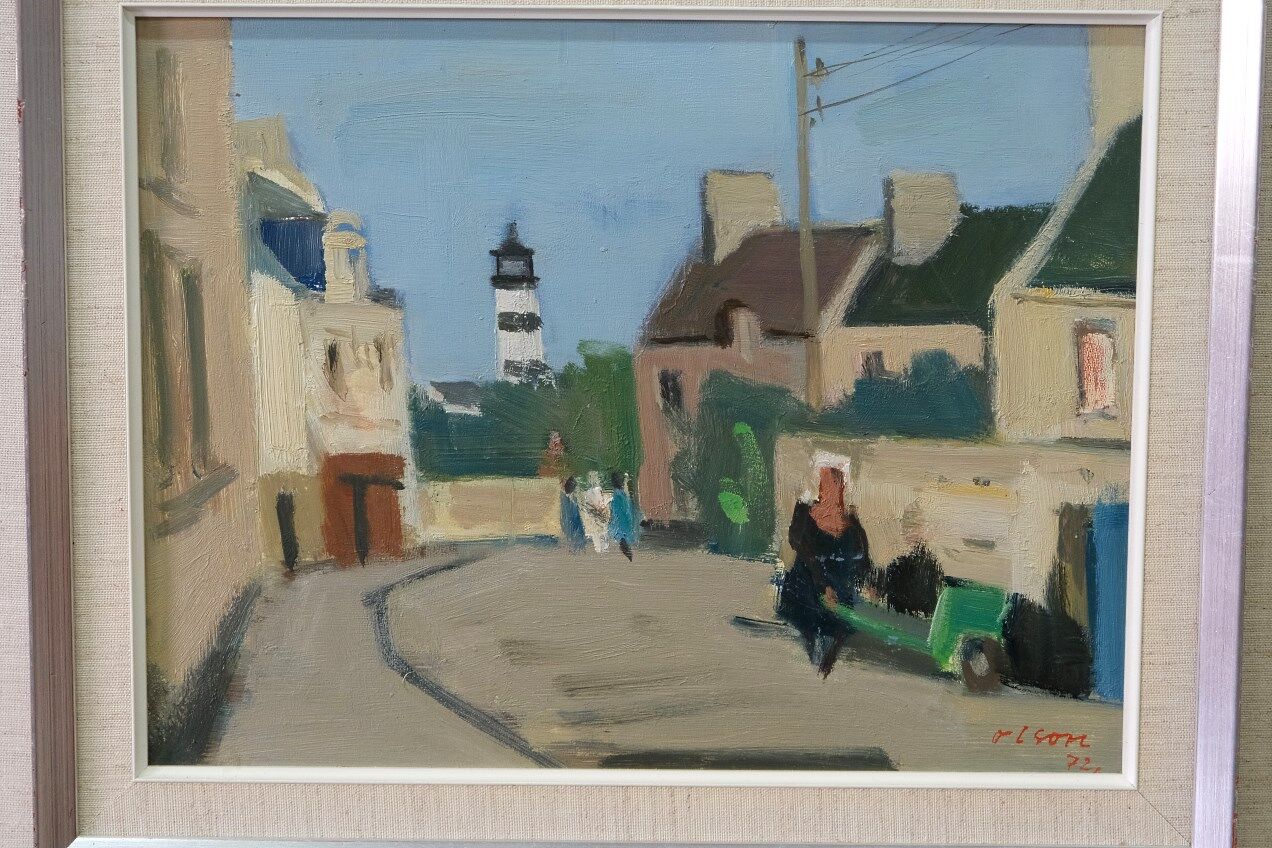 Ove Olson ( 1903-1975 ), Swedish Modern Painting, 1972, Oil on Cardboard