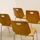 Set of 4 stackable chairs in plywood