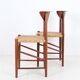 Set of 2 “316” teak/rattan chairs by Peter Hvidt & Orla Mølgaard Nielsen for Søborg Møbler / 1960s
