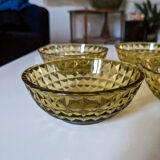 4 tinted glass bowls