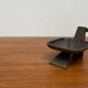 Brutalist Japanese bronze candlestick from the mid-century for Beva, 1960s.