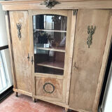 Armoire Cabinet directoire en chêne brut