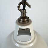 Vintage Industrial Beige Painted Pendant Lamp