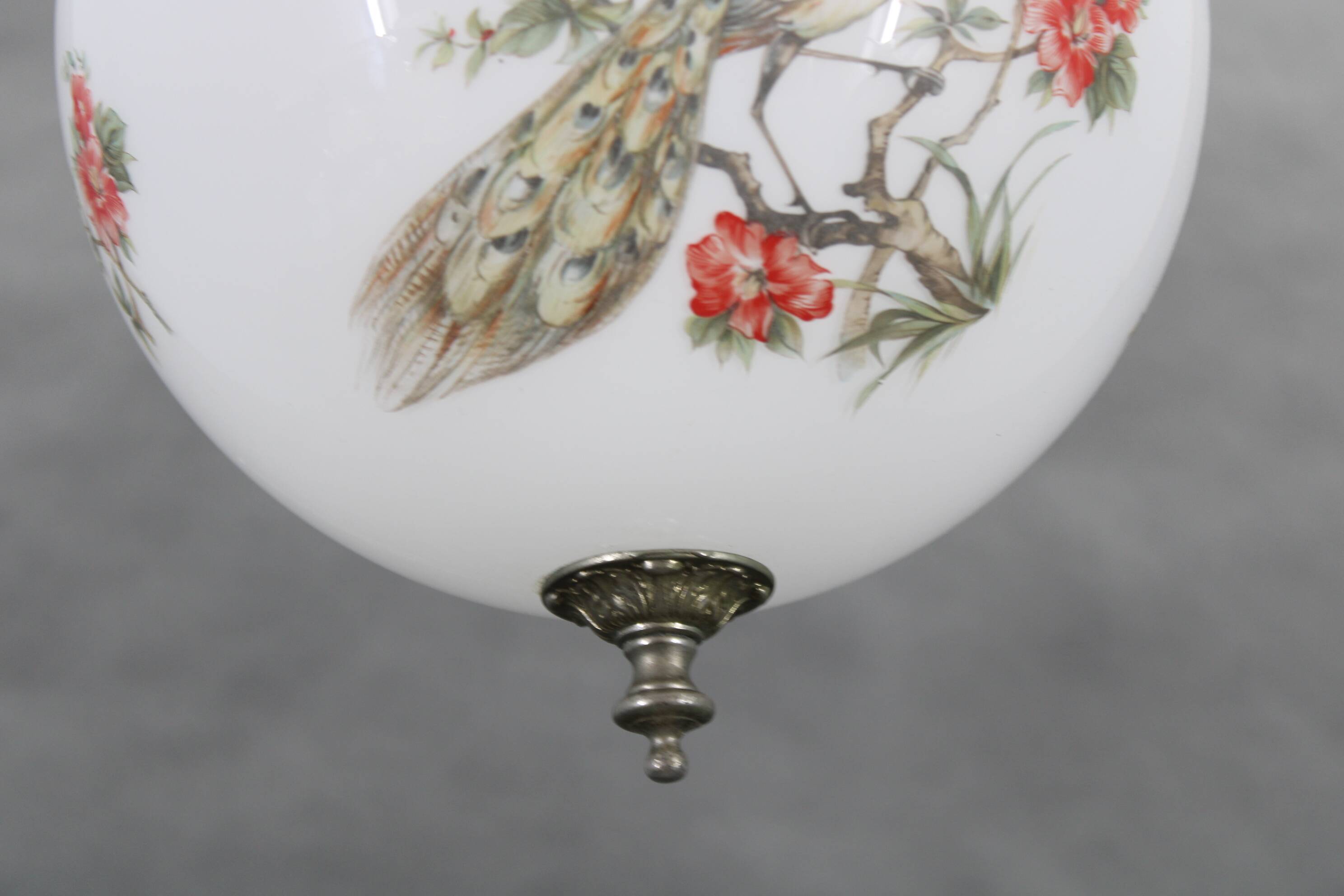 1970s Glass Pendant Light, Czechoslovakia